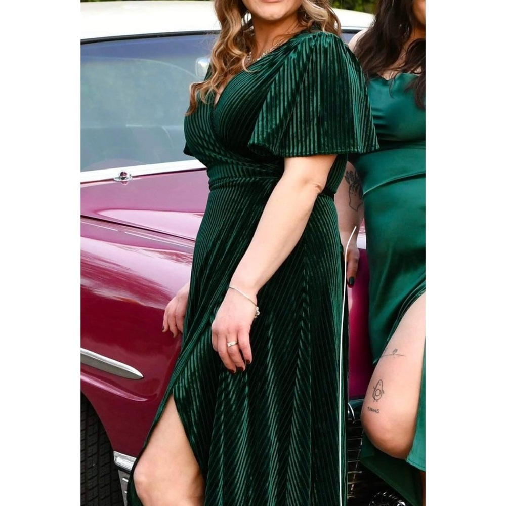Soft velvet  Green Dress
